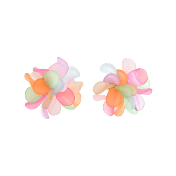 Colorful Floral Petal Stud Earrings in Zinc Alloy - Image 5