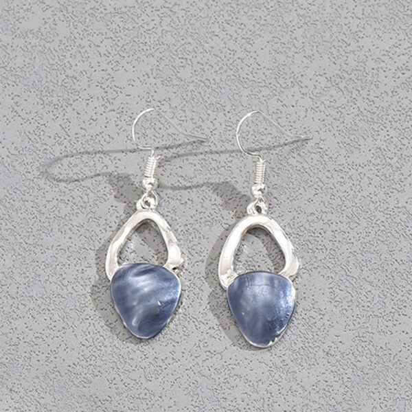 Metal Alloy Drip Oil Necklace & Earrings Set - Image 2